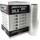 Malpack Platinum Max Hand Wrap, Clear, 12" x 1,476', 65 Gauge' Puncture Resistant, Tear Resistant - 4 / Carton
