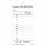 Safety Media Emergency Shower and Eye Wash Test Record Plastic Tags, 5/PK - Plastic - Assorted - 5 / Pack