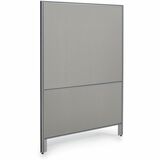 Offices To Go OTG | 48" Panel - Fabric Top and Bottom - 48" (1219.20 mm) Width x 66" (1676.40 mm) Height x 1.30" (33.02 mm) Depth - Black Aluminum Frame - Fabric - Medium Taupe