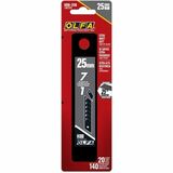 Olfa 25mm HBB Ultra-Sharp Black Snap Blade - 5, 10, 20, or 40 Packs - 0.98" (25 mm) Length x 0.71" (18 mm) Width - Durable, Heavy Duty, Snap-off - Carbon Steel - Black - 20 / Pack
