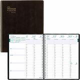 Blueline 2026 Timanager 13-Month Weekly/Monthly Planner - December to December - 8-1/2" x 6-3/4" - Black - Bilingual - Weekly, Monthly - 13 Month - December 2025 to December 2026 - 7:00 AM to 7:30 PM - Half-hourly - Monday - Friday - 6 3/4" (171.45 mm) x 8 1/2" (215.90 mm) Sheet Size - Twin Wire - Black - Paper - Vinyl Cover - Holiday Listing, Moon Phases, Tear-off, Soft Cover, Phone Directory, Monthly Planner, Appointment Schedule