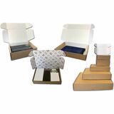 Supremex Storage Case - External Dimensions: 6" (152.40 mm) Width x 2.1" (53.34 mm) Depth x 9" (228.60 mm) Height - Locking Tab Closure - Double Wall - 32 ECT - Corrugated Cardboard - Kraft, Oyster White - For Cosmetics, Smartphone, Sunglasses, Cable, Charger, Clothes, Toy, Sport Equipments, Health Care, Electronic Component, Book, ... - Recycled - 50 / Pack