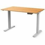 Humanscale eFloat Go 2.0 FYH12TS3060BM Table Desk - Bamboo Top - Silver T-shaped Base - 2 Legs -...