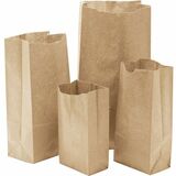 Sacs Frontenac Shopping Bag - 5.87" (149.10 mm) Length x 3" (76.20 mm) Width - Brown Kraft - Paper - Hardware, Industrial, Packaging - 500 / Case