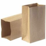 Sacs Frontenac SOS Kraft Brown Square Bottom Bag - KraftPak - #208.25" (209.55 mm) Width x 5.12" (130.05 mm) Depth - Brown Kraft - Paper - Storage, Foodservice - Recycled - 500 / Case