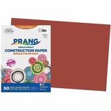 Prang Construction Paper, Red, 12" x 18" , 50 Sheets - Construction, School Project, Art, Craft - 12" (304.80 mm) x 18" (457.20 mm) - 0.31" (7.87 mm) Height x 12" (304.80 mm) Width x 18" (457.20 mm) Length - Red - 50 / Pack