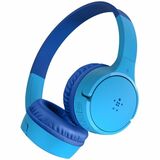 Belkin SoundForm Mini Headset - Stereo - Mini-phone (3.5mm) - Wired/Wireless - Bluetooth - On-ear, Over-the-head - Binaural - Circumaural - 4 ft Cable - Blue