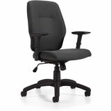 Offices To Go Marlee Synchro-Tilter Medium Back Fusion Fabric Chair Carbon - Medium Back - Carbon - Fusion Fabric - 1 Each