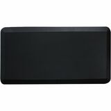 FLOOR CHOICE Anti-Fatigue Mat - 39" (990.60 mm) Length x 20" (508 mm) Width - Rectangular - PVC Leather, Polyurethane Foam - Black - 1 / Unit