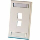 Ortronics Faceplate - 2 x Socket(s) - 1-gang - Ceiling Mount, Wall Mount - Dark Gray (KSFP2-78)