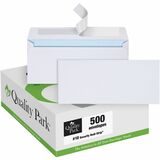 TOPS Redi-Strip #10 Security Business Envelope with Self-sealing Closure - Wove - White - 4 1/8" x 9 1/2" - 24 lb - 500 / Box
