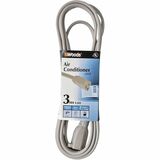 Southwire Power Extension Cord - For Air Conditioner - 14 Gauge - 120 V AC / 15 A - Gray - 9.8 ft (2.99 m) Cord Length - 3-Prong - 1