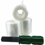 Malpack Coreless Pre-Stretch Hand Wrap, Clear, 5" x 1,000' - Coreless, Ergonomic Design, Handle - Clear - 12 / Carton