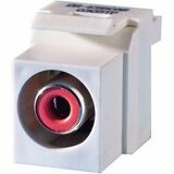 Ortronics TechChoice Audio/Video Connector - 1 Each - Red, Fog White (KSRCAR)