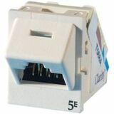 Ortronics Clarity 5E Angled TracJack, T568A/B, 45 degree, Cloud White - 1 x RJ-45 Network - Female...