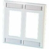 Ortronics Stylistics Plastic Cover Plate, Double Gang - 2 x Total Number of Socket(s) - 2-gang -...
