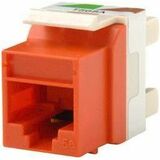 Ortronics Category 5e Keystone jack, Orange - 25 / Pack - 1 x RJ-45 Keystone - Female - Orange...