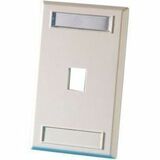 Ortronics Single Gang Keystone Faceplate, 1 Port, WM Ivory - 1 x Total Number of Socket(s) - 1-gang...