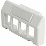 Ortronics HDJ Furniture Adapter Plate. Holds 4 HDJ jacks, Cloud White - 4 x Socket(s) - 1-gang -...