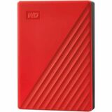 WD My Passport WDBR9S0060BRD-WESN 6 TB Portable Hard Drive - External - Red - USB 3.2 (Gen 1) Micro-B, USB 2.0 - 256-bit AES Encryption Standard