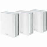 Asus ZenWiFi BT6 BT6(W-3-PK) Wi-Fi 7 IEEE 802.11 a/b/g/n/ac/ax/be Ethernet Wireless Router - Tri Band - 2.40 GHz ISM Band - 6 GHz UNII Band - 7 x Antenna(7 x Internal) - 1.18 GB/s Wireless Speed - 3 x Network Port - 1 x Broadband Port - USB - 2.5 Gigabit Ethernet - VPN Supported