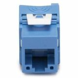 NSI Keystone Jack - Twisted Pair, CAT6A, RJ45 to Self-Terminating Punchdown, Blue, 1