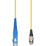 AddOn 90m SC to FC Yellow OS2 Simplex OFNR (Riser-Rated) SMF Fiber Patch Cable