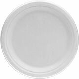 VICTORIA BAY Plate 9" Plant Fibre White Round, 125/Pack - 9" (228.60 mm) Diameter - White - Fiber, Bagasse, Sugarcane Body - Round - 125 / Pack