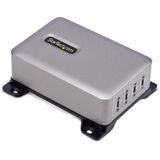 StarTech.com 4-Port Multi-Device USB-C Charger, 240W Total, Single Port 140W EPR, Screw Locking Ports, Ideal for Boardrooms - USB-C desk charger with 4x USBC (single port 140W EPR Power Delivery 3.1); Charge up to four laptops simultaneously with a total power of 240W; Runs cool under extended full-load use; Compatible with 16" MacBook M3/M4 Pro/Max; Ideal for meeting rooms