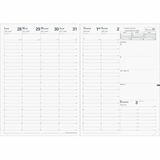 Quo Vadis Re-Fill Agenda - Weekly - August to August - 8:00 AM to 9:00 PM - Quarter-hourly - Monday - Saturday, 8:00 AM to 9:00 PM - Hourly - Sunday - 1 Week Double Page Layout - 8 17/64" (210 mm) x 11 11/16" (297 mm) Sheet Size - White Sheet - Stitched -