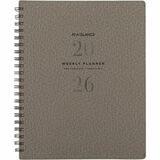 At-A-Glance 2026 Signature Weekly/Monthly Planner - 11" H x 8-3/8" W - Grey - Bilingual