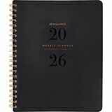 At-A-Glance 2026 Signature Weekly/Monthly Planner - 11" H x 8-3/8" W - Black - Bilingual