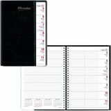 Brownline 2026 Pre-Vu 12-Month Weekly Planner - January to December - 8-1/2" x 6-3/4" - Black - Bilingual