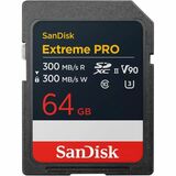 SanDisk Extreme PRO SDSDXDM-064G-GN4IN 64 GB Class 10/UHS-II (U3) V90 SDXC - 1 - 300 MB/s Read - 300 MB/s Write