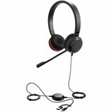 Jabra Evolve 20 Headset - Stereo - USB Type C, USB Type A - Wired - 20 Hz to 20 kHz - On-ear, Over-the-head - Binaural - Supra-aural - 6.9 ft (2.10 m) Cable - Electret Condenser, Uni-directional Microphone