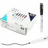 Fine Tip Dry-Erase Marker - Quartet DryGuard Dry Erase Markers, Whiteboard Markers, Low Odour Ink, Fine Tip, Assorted Colours, Magnetic Cap with Built-in Eraser, 36 Count