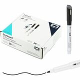 Fine Tip Dry-Erase Marker - Quartet DryGuard Dry Erase Markers, Whiteboard Markers, Low Odour Ink, Fine Tip, Black, Magnetic Cap with Built-in Eraser, 36 Count