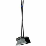 M2 Professional Lobby Dust Pan Broom - Metal Handle - Plastic - Black - 1 / Each