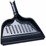 M2 Professional 15" X-Large Plastic Clip-On Dust Pan - 15" (381 mm) Wide - Plastic, Rubber, Metal - Black - 1 / Each