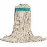 M2 Professional Cotton-Pro Cut End Wet Mop - Narrow Band - Bagged - 20 oz - Cut Ends, Absorbent, Durable, Narrow Headband, 4-ply Yarn, Heavy Duty, Long Lasting - Cotton Yarn, Mesh - White - 1.25 lb (566.99 g) - 1 / Each