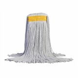 M2 Professional 24 oz Dura-Pro Cut-End Mop - Narrow Band - Cut Ends, Narrow Headband, Absorbent, 4-ply - Synthetic Yarn, Rayon, Synthetic Fiber, Mesh - White - 1.50 lb (680.39 g) - 1 / Each