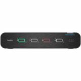 Belkin Universal DisplayPort Secure KVM, 4-Port Single Head with CAC and USB-C - 1 Computer(s) - 1 Local User(s) - 4K - 3840 x 2160 - 10 x USB - 4 x DisplayPort - Desktop 