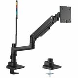 Kensington SmartFit Mounting Arm for Monitor, Clamp Mount, Grommet - Black Powder Coat - Landscape/Portrait - Height Adjustable - 1 Display(s) Supported - 35" to 49" Screen Support - 44.09 lb (20000 g) Load Capacity - 75 x 75, 100 x 100, 200 x 200, 300 x 300 - VESA Mount Compatible - Steel, Plastic, Aluminum - 1
