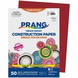 Prang Construction Paper, Holiday Red, 9" x 12" , 50 Sheets - Construction, School Project, Art, Craft - 9" (228.60 mm) x 12" (304.80 mm) - Textured - Holiday Red - Groundwood - 50 Sheet