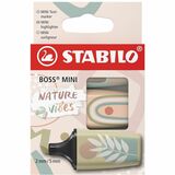 Quo Vadis STABILO BOSS MINI Nature vibes x6 - Umber, Sienna, Beige, Warm Gray, Mud Green, Eucalyptus Ink - Water Based - 6 Each