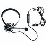 Spracht HSUSB1 Headset - Mono - USB - Wired - 32 Ohm - 20 Hz to 20 kHz - Over-the-head - Monaural - Noise Cancelling, Omni-directional Microphone - Noise Canceling - Black
