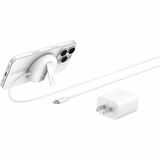 Belkin BoostCharge Pro Induction Charger - For Qi2-enabled Device, iPhone, AirPod, Smartphone, Earbud - Input connectors: USB - Fast Charging, Magnetic, Magnetic Alignment, Compact, MagSafe Technology, Current Detection, Overload Protection, Overvoltage Protection, Fire Resistant