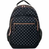 Smash Carrying Case (Backpack) Notebook - Black - White Polkadots - Shoulder Strap - 1 Each