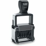 Derome Trodat Self-Inking Stamp - Date Stamp - 6 Line(s) - 1.10" (28 mm) Impression Width x 1.89" (48 mm) Impression Length - 1 Each