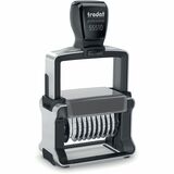Derome Trodat Self-Inking Stamp - Number Stamp - 1.30" (33 mm) Impression Width x 2.20" (56 mm) Impression Length - Black - 1 Each